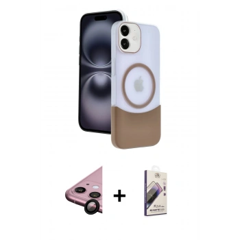 MARSİLYAN™- iPhone 11 Kılıf Kozmos Form Özel Seri - Siyah Bilvis 3D Mat Cam Ekran Koruyucu + Raze Metal Kamera Lens - SH