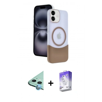 MARSİLYAN™- iPhone 11 Kılıf Kozmos Form Özel Seri - Siyah Bilvis 5in1 3D Magic Cam Ekran Koruyucu + Raze Metal Kamera Lens - MI