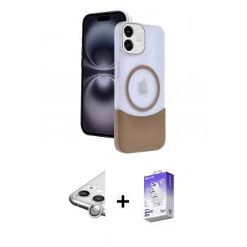 MARSİLYAN™- iPhone 11 Kılıf Kozmos Form Özel Seri - Siyah Bilvis 5in1 3D Magic Cam Ekran Koruyucu + Raze Metal Kamera Lens - GS