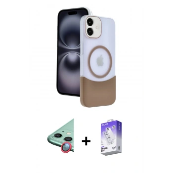 MARSİLYAN™- iPhone 11 Kılıf Kozmos Form Özel Seri - Siyah Bilvis 5in1 3D Magic Cam Ekran Koruyucu + Raze Metal Kamera Lens - KI