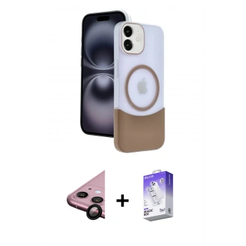 MARSİLYAN™- iPhone 11 Kılıf Kozmos Form Özel Seri - Siyah Bilvis 5in1 3D Magic Cam Ekran Koruyucu + Raze Metal Kamera Lens - SH