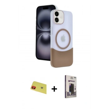 MARSİLYAN™- iPhone 11 Kılıf Kozmos Form Özel Seri - Siyah Bilvis Hayalet Cam Ekran Koruyucu + Rainbow Kamera Lens Koruma Cam - KI