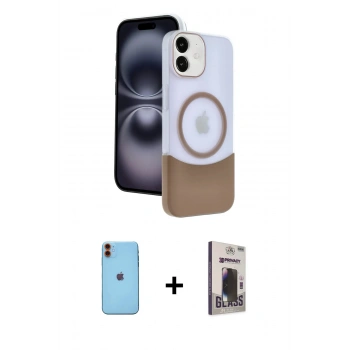 MARSİLYAN™- iPhone 11 Kılıf Kozmos Form Özel Seri - Siyah Bilvis Hayalet Cam Ekran Koruyucu + Neon Fosforlu Kamera Lens - TU