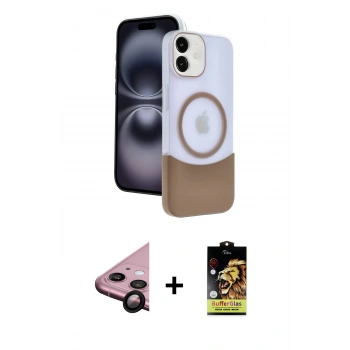 MARSİLYAN™- iPhone 11 Kılıf Kozmos Form Özel Seri - Siyah Buffer Cam Ekran Koruyucu + Raze Metal Kamera Lens - SH