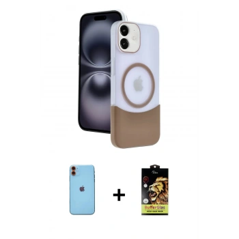 MARSİLYAN™- iPhone 11 Kılıf Kozmos Form Özel Seri - Siyah Buffer Cam Ekran Koruyucu + Neon Fosforlu Kamera Lens - TU