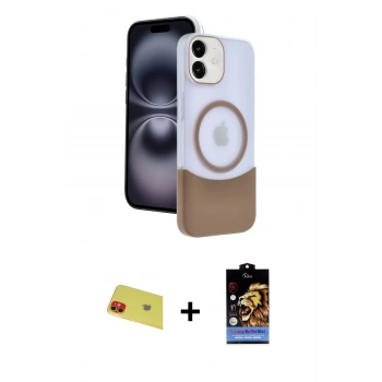 MARSİLYAN™- iPhone 11 Kılıf Kozmos Form Özel Seri - Siyah Buffer Hayalet Cam Ekran Koruyucu + Rainbow Kamera Lens Koruma Cam - KI