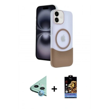 MARSİLYAN™- iPhone 11 Kılıf Kozmos Form Özel Seri - Siyah Buffer Hayalet Cam Ekran Koruyucu + Raze Metal Kamera Lens - MI
