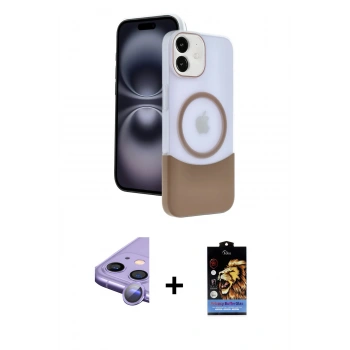 MARSİLYAN™- iPhone 11 Kılıf Kozmos Form Özel Seri - Siyah Buffer Hayalet Cam Ekran Koruyucu + Raze Metal Kamera Lens - MR