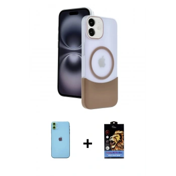 MARSİLYAN™- iPhone 11 Kılıf Kozmos Form Özel Seri - Siyah Buffer Hayalet Cam Ekran Koruyucu + Neon Fosforlu Kamera Lens - YL