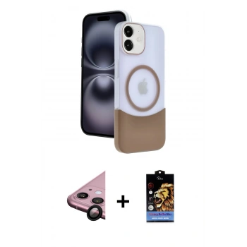 MARSİLYAN™- iPhone 11 Kılıf Kozmos Form Özel Seri - Siyah Buffer Hayalet Cam Ekran Koruyucu + Raze Metal Kamera Lens - SH