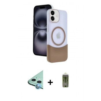 MARSİLYAN™- iPhone 11 Kılıf Kozmos Form Özel Seri - Siyah Joko Magic 5D Hayalet Cam + Raze Metal Kamera Lens - MI