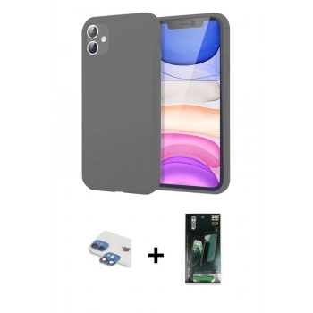 MARSİLYAN™- iPhone 11 Kılıf Kozmos Yansıma Özel Seri - Şeffaf 360 Full Body Arka Koruyucu + Pers Alüminyum Kamera Lens - GI