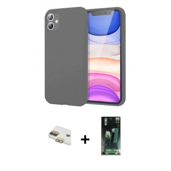 MARSİLYAN™- iPhone 11 Kılıf Kozmos Yansıma Özel Seri - Şeffaf 360 Full Body Arka Koruyucu + Pers Alüminyum Kamera Lens - GD
