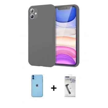 MARSİLYAN™- iPhone 11 Kılıf Kozmos Yansıma Özel Seri - Şeffaf Uv Polymer Nano Ekran Koruyucu + Neon Fosforlu Kamera Lens - MI