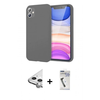 MARSİLYAN™- iPhone 11 Kılıf Kozmos Yansıma Özel Seri - Şeffaf Uv Polymer Nano Ekran Koruyucu + Raze Metal Kamera Lens - GS