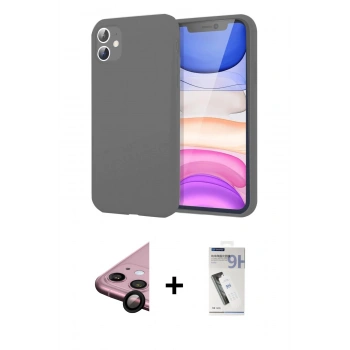 MARSİLYAN™- iPhone 11 Kılıf Kozmos Yansıma Özel Seri - Şeffaf Uv Polymer Nano Ekran Koruyucu + Raze Metal Kamera Lens - SH