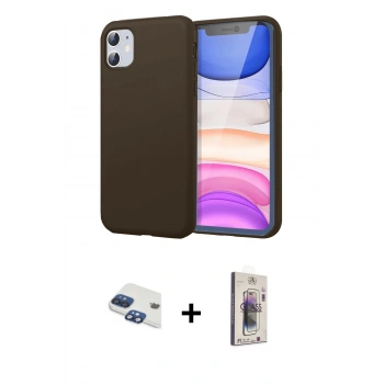 MARSİLYAN™- iPhone 11 Kılıf Kozmos Yansıma Özel Seri - Siyah Bilvis 3D Cam Ekran Koruyucu + Pers Alüminyum Kamera Lens - LT