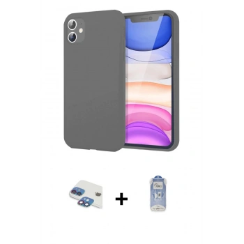 MARSİLYAN™- iPhone 11 Kılıf Kozmos Yansıma Özel Seri - Siyah Joko Magic 5D Cam + Pers Alüminyum Kamera Lens - GI