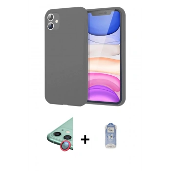 MARSİLYAN™- iPhone 11 Kılıf Kozmos Yansıma Özel Seri - Siyah Joko Magic 5D Cam + Raze Metal Kamera Lens - KI