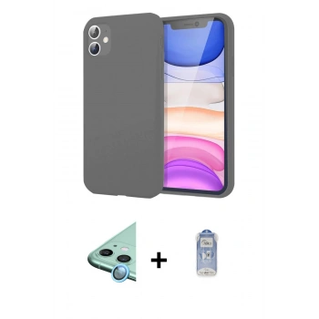MARSİLYAN™- iPhone 11 Kılıf Kozmos Yansıma Özel Seri - Siyah Joko Magic 5D Cam + Raze Metal Kamera Lens - MI
