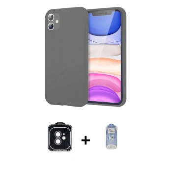 MARSİLYAN™- iPhone 11 Kılıf Kozmos Yansıma Özel Seri - Siyah Joko Magic 5D Cam + PVD Metal Kamera Lens - SH