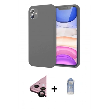 MARSİLYAN™- iPhone 11 Kılıf Kozmos Yansıma Özel Seri - Siyah Joko Magic 5D Cam + Raze Metal Kamera Lens - SH