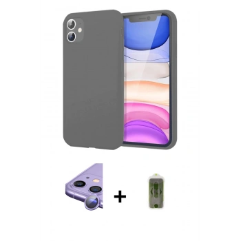 MARSİLYAN™- iPhone 11 Kılıf Kozmos Yansıma Özel Seri - Siyah Joko Magic 5D Hayalet Cam + Raze Metal Kamera Lens - MR