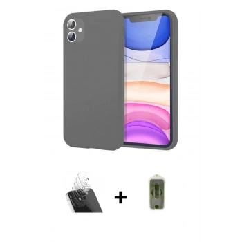 MARSİLYAN™- iPhone 11 Kılıf Kozmos Yansıma Özel Seri - Siyah Joko Magic 5D Hayalet Cam + Kamera Lens Koruma Cam - SF