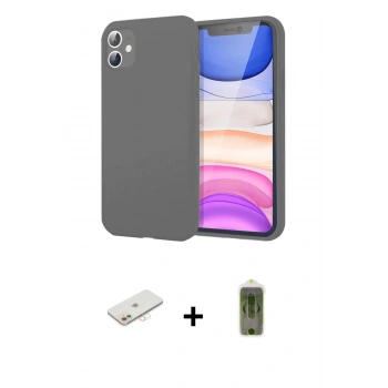 MARSİLYAN™- iPhone 11 Kılıf Kozmos Yansıma Özel Seri - Siyah Joko Magic 5D Hayalet Cam + Renkli Kamera Lens Koruma Cam - YL