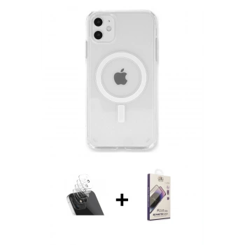 MARSİLYAN™- iPhone 11 Kılıf Kutup Klasik Serisi - Siyah Bilvis 3D Mat Cam Ekran Koruyucu + Kamera Lens Koruma Cam - SF