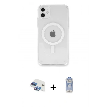 MARSİLYAN™- iPhone 11 Kılıf Kutup Klasik Serisi - Siyah Joko Magic 5D Cam + Pers Alüminyum Kamera Lens - GI