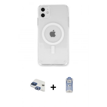 MARSİLYAN™- iPhone 11 Kılıf Kutup Klasik Serisi - Siyah Joko Magic 5D Cam + Pers Alüminyum Kamera Lens - LT