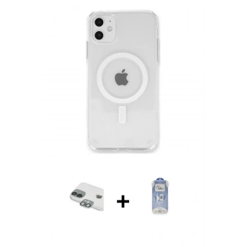 MARSİLYAN™- iPhone 11 Kılıf Kutup Klasik Serisi - Siyah Joko Magic 5D Cam + Pers Alüminyum Kamera Lens - YL