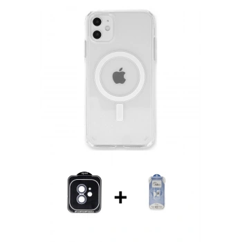 MARSİLYAN™- iPhone 11 Kılıf Kutup Klasik Serisi - Siyah Joko Magic 5D Cam + PVD Metal Kamera Lens - MI