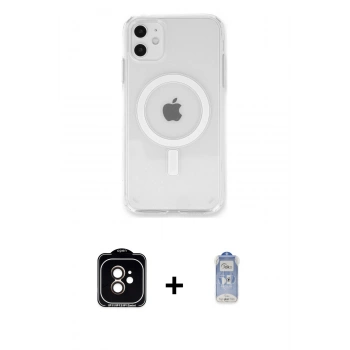 MARSİLYAN™- iPhone 11 Kılıf Kutup Klasik Serisi - Siyah Joko Magic 5D Cam + PVD Metal Kamera Lens - TU