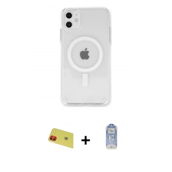 MARSİLYAN™- iPhone 11 Kılıf Kutup Klasik Serisi - Siyah Joko Magic 5D Cam + Rainbow Kamera Lens Koruma Cam - KI