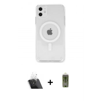 MARSİLYAN™- iPhone 11 Kılıf Kutup Klasik Serisi - Siyah Joko Magic 5D Hayalet Cam + Kamera Lens Koruma Cam - SF