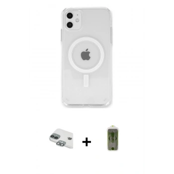 MARSİLYAN™- iPhone 11 Kılıf Kutup Klasik Serisi - Siyah Joko Magic 5D Hayalet Cam + Pers Alüminyum Kamera Lens - YL