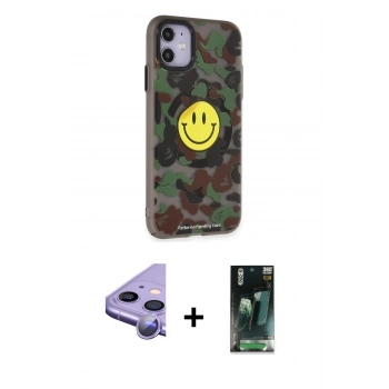 MARSİLYAN™- iPhone 11 Kılıf Nova Doku Koleksiyonu - Şeffaf 360 Full Body Arka Koruyucu + Raze Metal Kamera Lens - MR