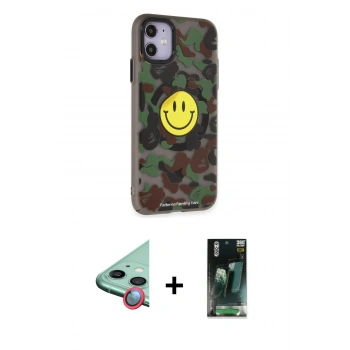 MARSİLYAN™- iPhone 11 Kılıf Nova Doku Koleksiyonu - Şeffaf 360 Full Body Arka Koruyucu + Raze Metal Kamera Lens - KI