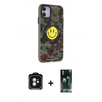 MARSİLYAN™- iPhone 11 Kılıf Nova Doku Koleksiyonu - Şeffaf 360 Full Body Arka Koruyucu + PVD Metal Kamera Lens - YL