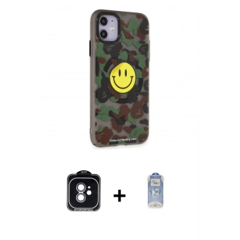 MARSİLYAN™- iPhone 11 Kılıf Nova Doku Koleksiyonu - Siyah Joko Magic 5D Cam + PVD Metal Kamera Lens - YL