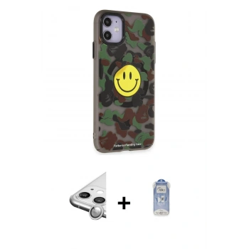 MARSİLYAN™- iPhone 11 Kılıf Nova Doku Koleksiyonu - Siyah Joko Magic 5D Cam + Raze Metal Kamera Lens - GS
