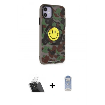 MARSİLYAN™- iPhone 11 Kılıf Nova Doku Koleksiyonu - Siyah Joko Magic 5D Cam + Kamera Lens Koruma Cam - SF