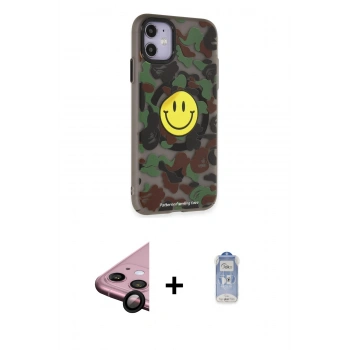 MARSİLYAN™- iPhone 11 Kılıf Nova Doku Koleksiyonu - Siyah Joko Magic 5D Cam + Raze Metal Kamera Lens - SH