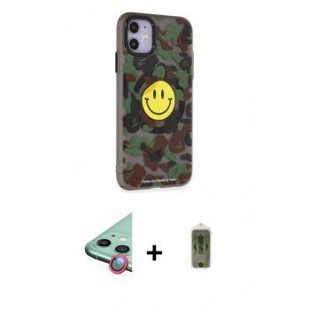MARSİLYAN™- iPhone 11 Kılıf Nova Doku Koleksiyonu - Siyah Joko Magic 5D Hayalet Cam + Raze Metal Kamera Lens - KI