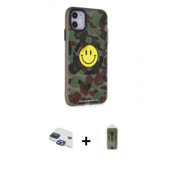 MARSİLYAN™- iPhone 11 Kılıf Nova Doku Koleksiyonu - Siyah Joko Magic 5D Hayalet Cam + Pers Alüminyum Kamera Lens - LT