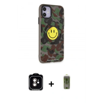 MARSİLYAN™- iPhone 11 Kılıf Nova Doku Koleksiyonu - Siyah Joko Magic 5D Hayalet Cam + PVD Metal Kamera Lens - TU