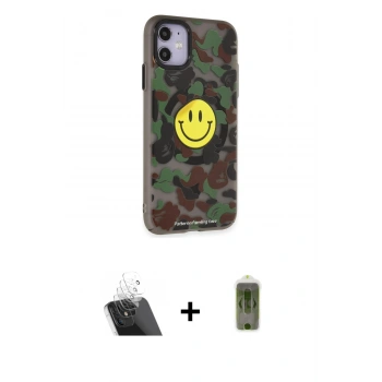 MARSİLYAN™- iPhone 11 Kılıf Nova Doku Koleksiyonu - Siyah Joko Magic 5D Hayalet Cam + Kamera Lens Koruma Cam - SF