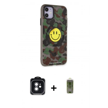 MARSİLYAN™- iPhone 11 Kılıf Nova Doku Koleksiyonu - Siyah Joko Magic 5D Hayalet Cam + PVD Metal Kamera Lens - SH
